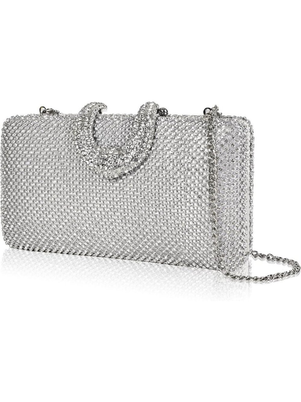 Sparkly Rhinestone Clutch Evening Bag - Formal Handbag for Weddings & Parties